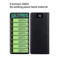 DIY Shell 8*18650 Battery Holder Power Bank Case Dual USB Mobile Phone Charger Type C Battery Storage Box 5V for iPhone Xiaomi