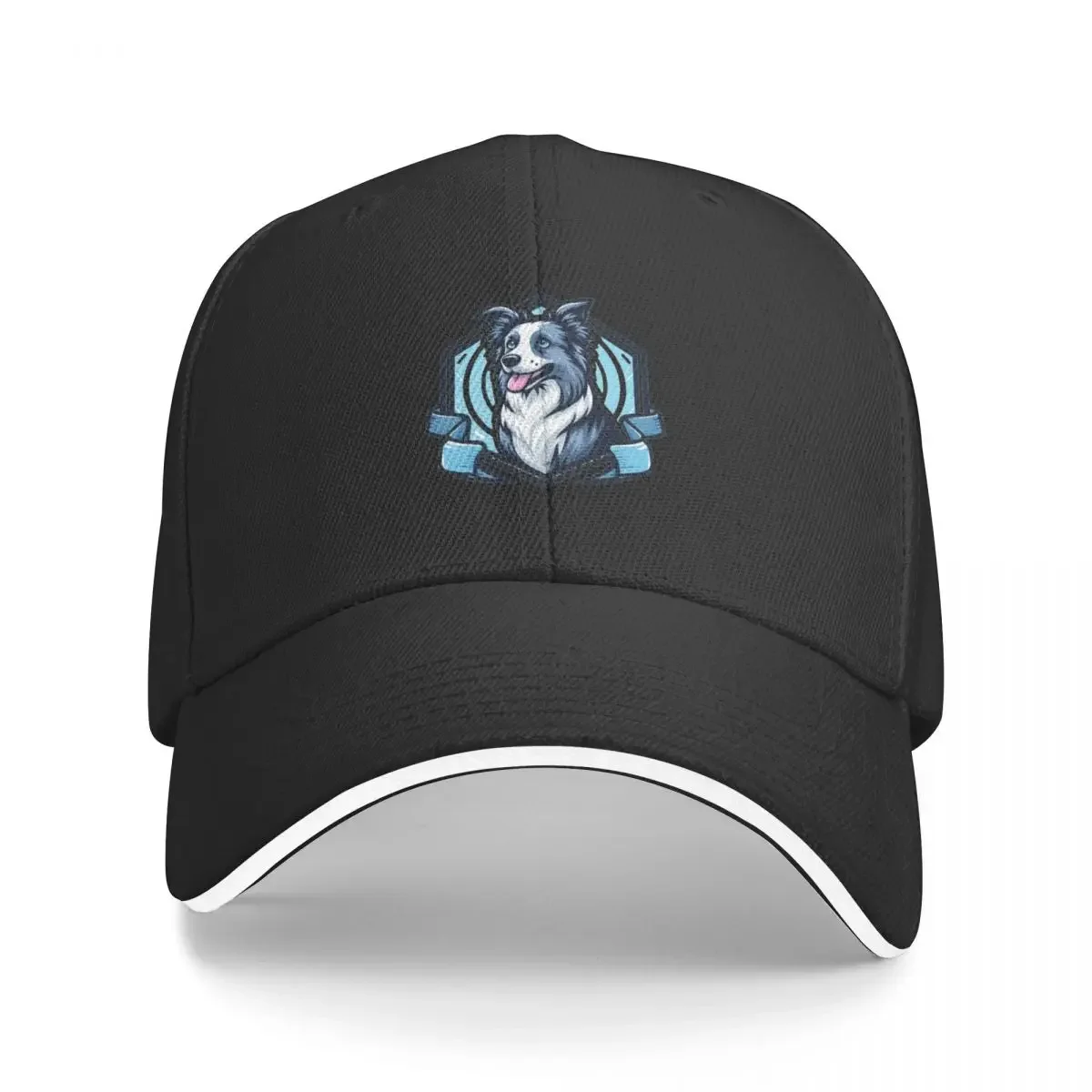 

Border Collie Blue Merle Herding Dog Cartoon Illustration Baseball Cap Golf Cap New In The Hat Men's Baseball Women's