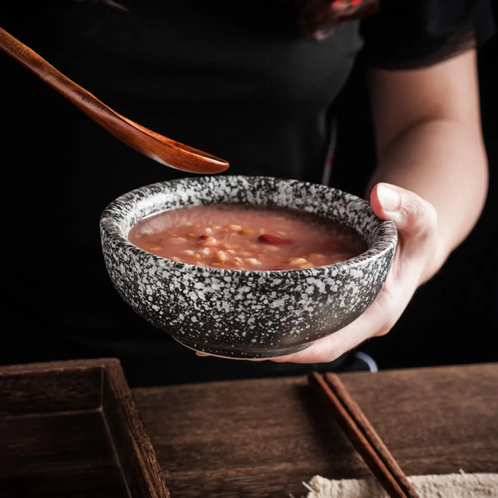 

3Pcs Ramen Bowl Ceramic Soup Bowl Japanese Style Large Capacity Thickened Edge for Noodles Pasta Fruits Easy Clean Food Serving