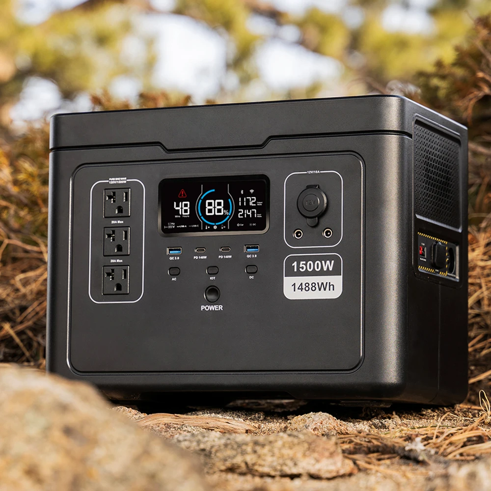 Fast Charging Mobile Solar Generator Mega AC DC Outlet Portable Power Station