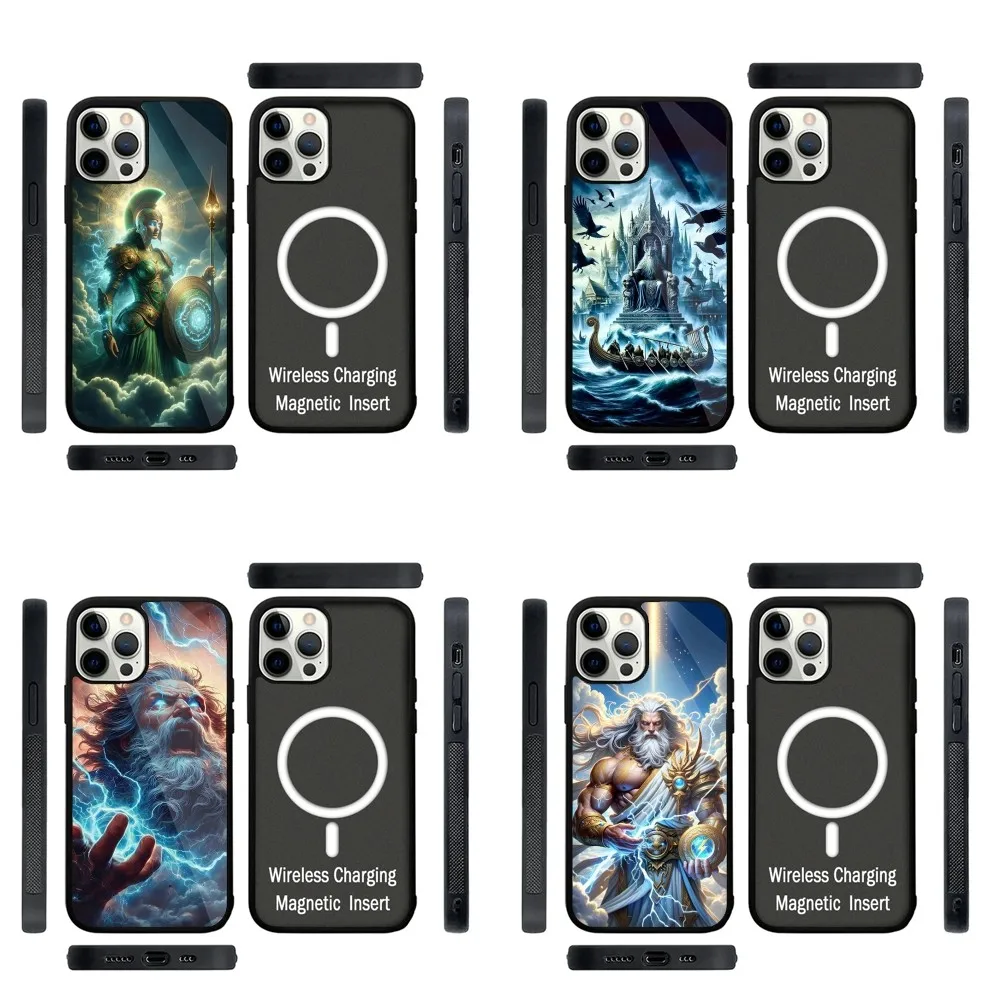 G-Greek mythology Phone Case Strong Magnetic For IPhone 15,14,13,Pro,Max,Plus,11,12,Mini For Magsafe Wireless Charging