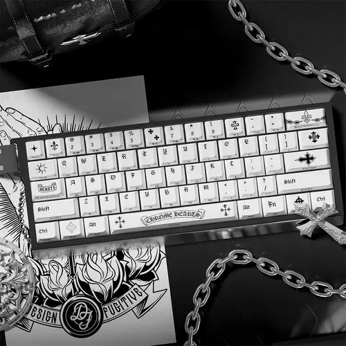 Imagen 2 del producto Teclas de 140 teclas con luz grabada lateral Cherry PBT, teclas personalizadas de alto valor para teclado mecánico de eje magnético Made68Ace60