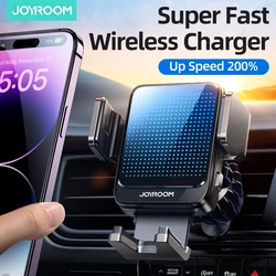 Joyroom-Soporte de teléfono para coche, cargador inalámbrico rápido automático de 15W para iPhone 15, 14, 13 Pro Max, Samsung Z