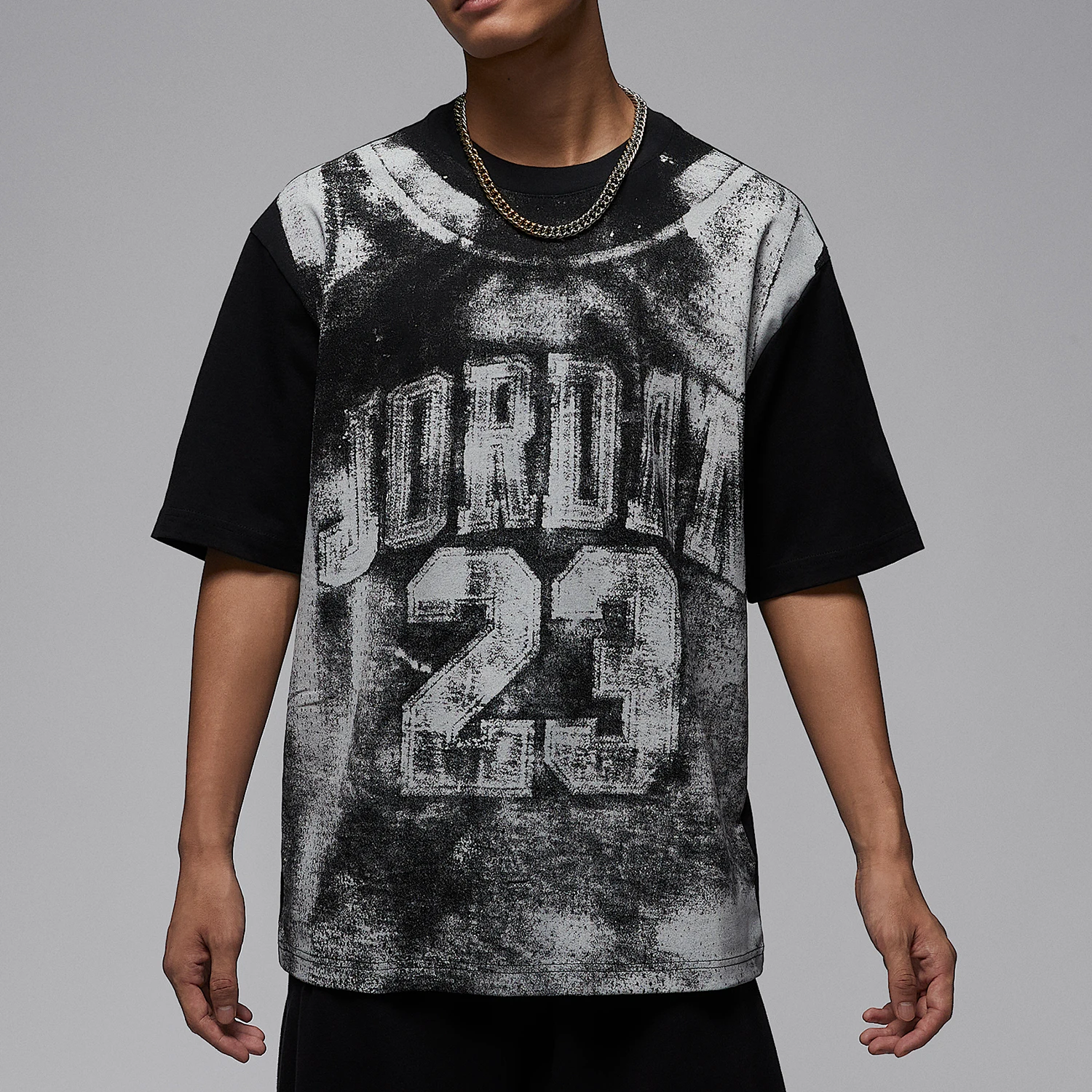 Nike genuine JORDAN men's printed lapel fashion college style short sleeved shirt HQ8931-010