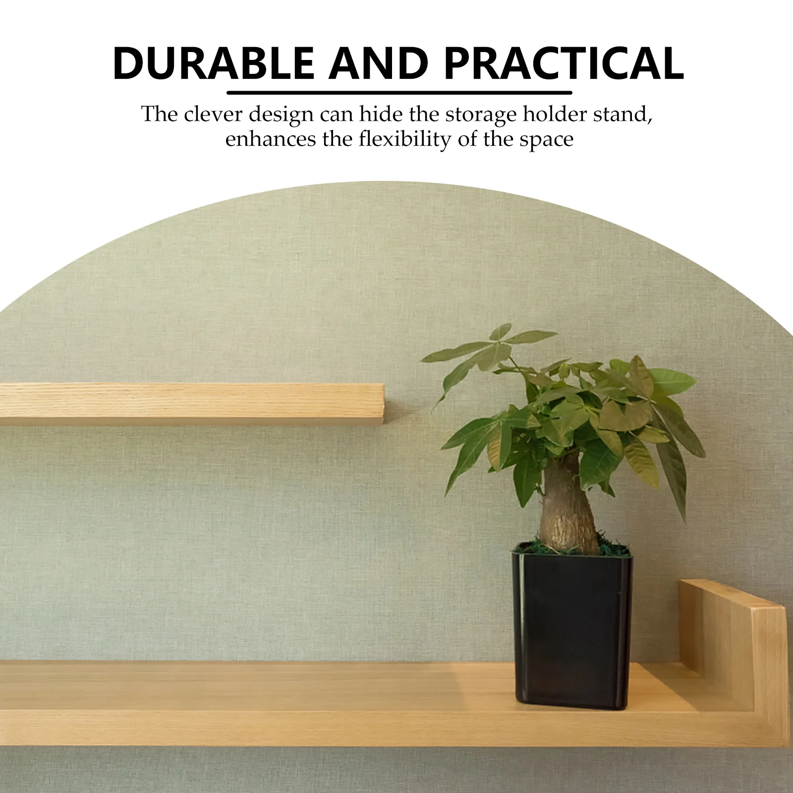 

1Set Invisible Wall Bracket Durable Practical Fixing Stand Stable Shelf Holder Accessory Expand Storage Space Home Partition