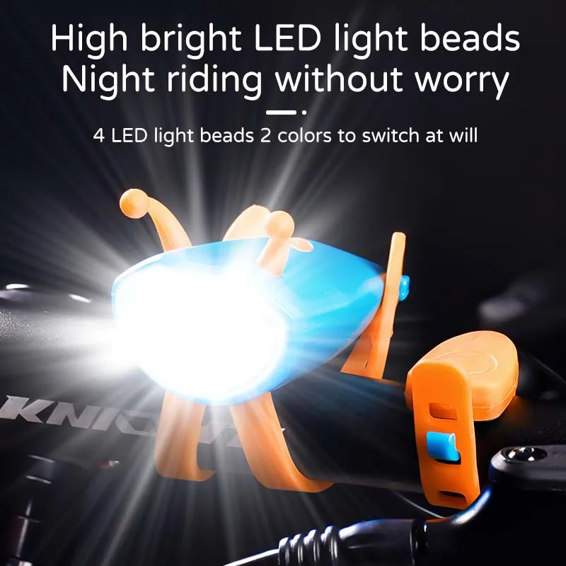 Kids Scooter Bike Light Horn USB Rechargeable Bee Electric Bell Headlight for Girl Boy Child MTB Bicycle Bike Bicycle Light