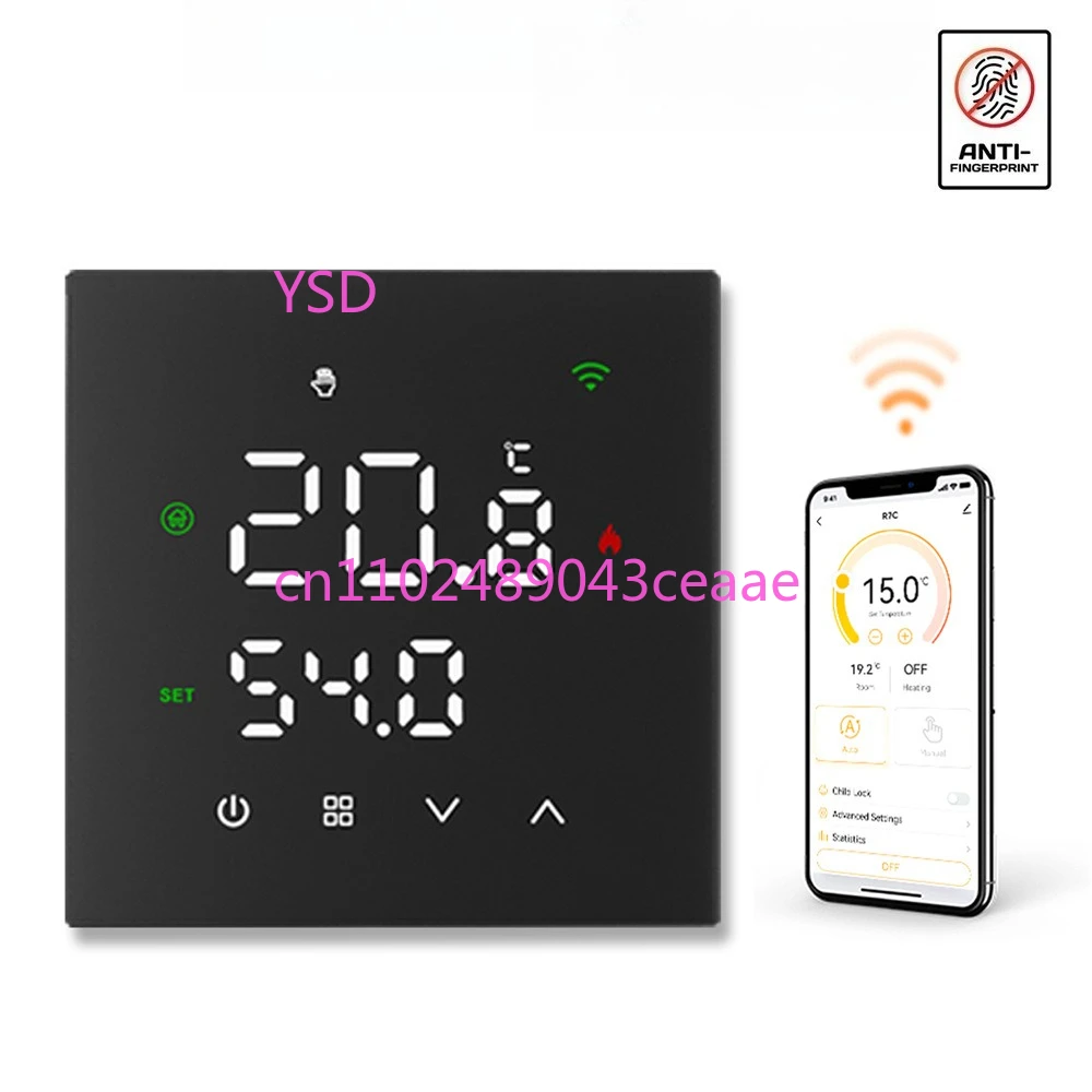 Matte matte graffiti WIFI intelligent floor heating thermostat, water and electricity heating wall-hung boiler, Russian APP