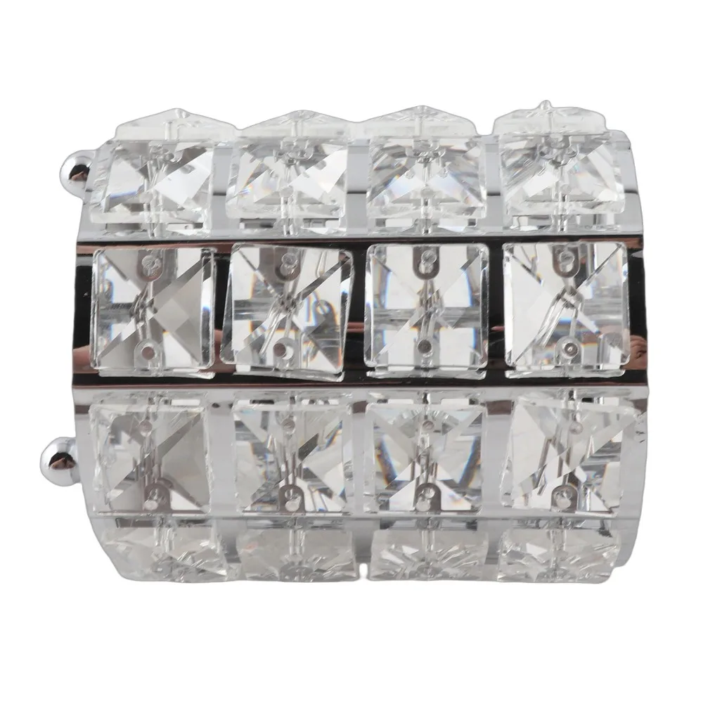 European Style Crystal Makeup Brush Holder Iron Rounded Crystal Glass Crystal Glass Cosmetic Organizer Stylish Acrylic
