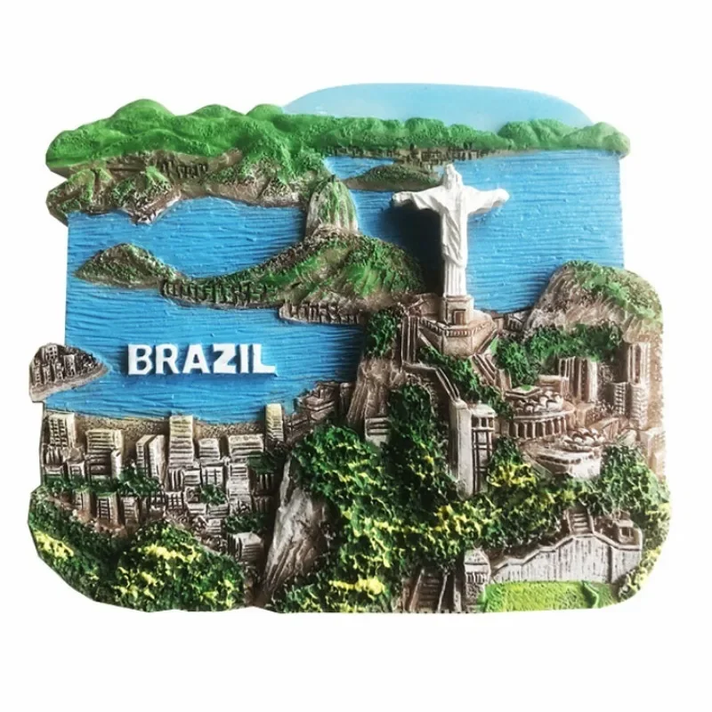Brazylia Magnesy na lodówkę Rio de Janeiro Podróżne pamiątki Naklejki na lodówkę Prezenty świąteczne Naklejki ścienne z zdjęciami