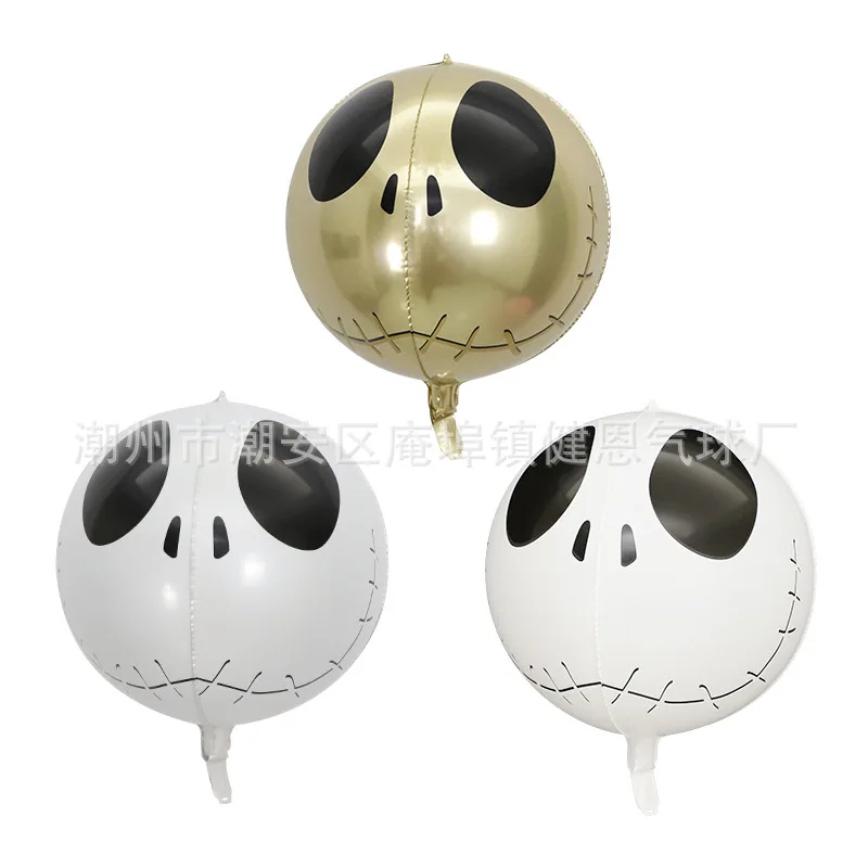 

22 Inch 4D Aluminum Film Helium Balloon Adult Party Skeleton Pumpkin Halloween Secret Room Haunted House Decoration