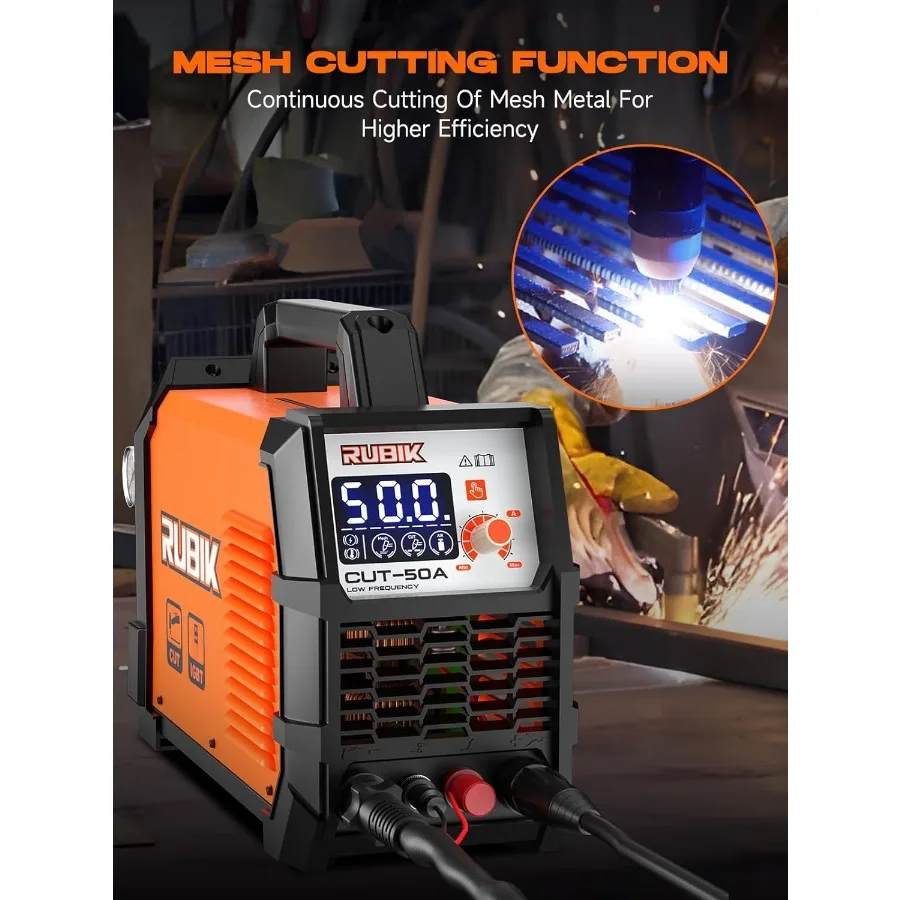 Plasma Cutter 50 Amp Machine with 110V 220V Dual Voltage Support for Metal Fabrication Up to 3 4'' Thick Cutting with 1 2'' Cle