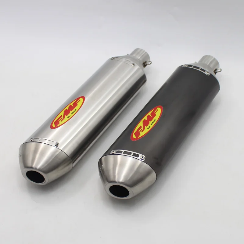 

Length 470mm Inlet 51mm Motorcycle Exhaust Muffler Pipe FMF Universal Motorbike Pitbike Scooter Slip On Escape Moto