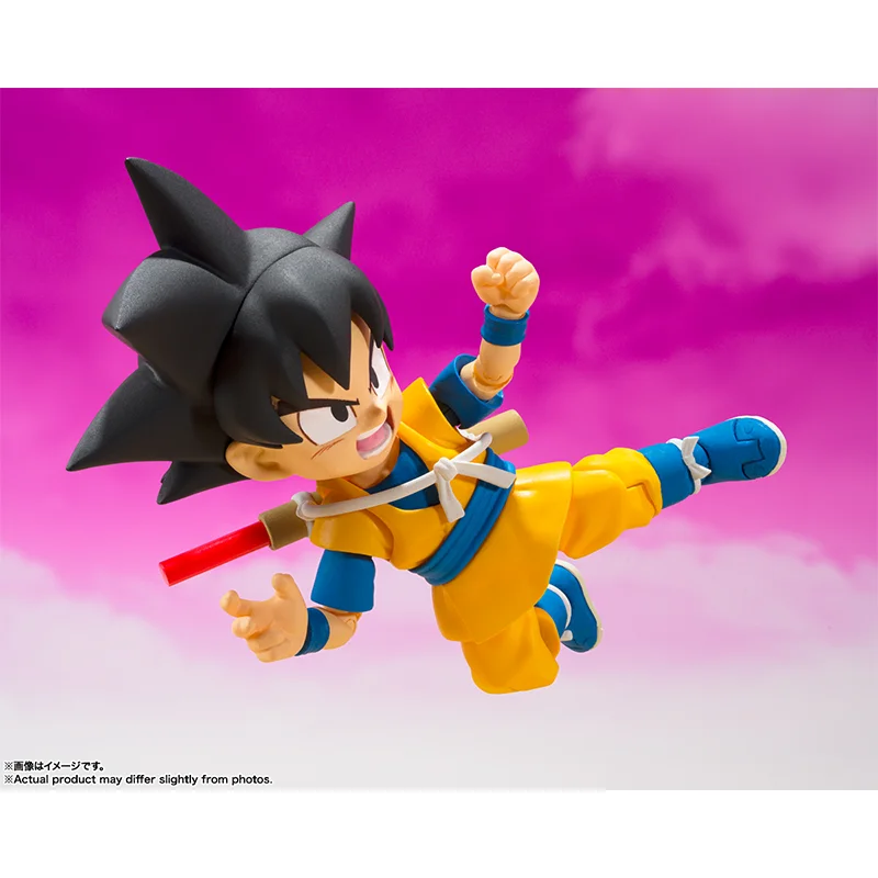 100% oryginalny BANDAI S.H.Figuarts Son Goku MINI DAIMA SHF Dragon Ball Z w magazynie Anime kolekcja figurek zabawki modele