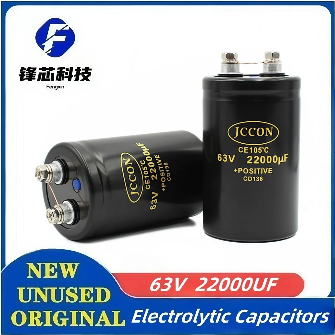 

63V 22000UF 50x80mm JCCON CE105℃ CD136 Aluminum Electrolytic Capacitor Inverter Welder 63V22000UF Screw Foot Bolt Capacitor