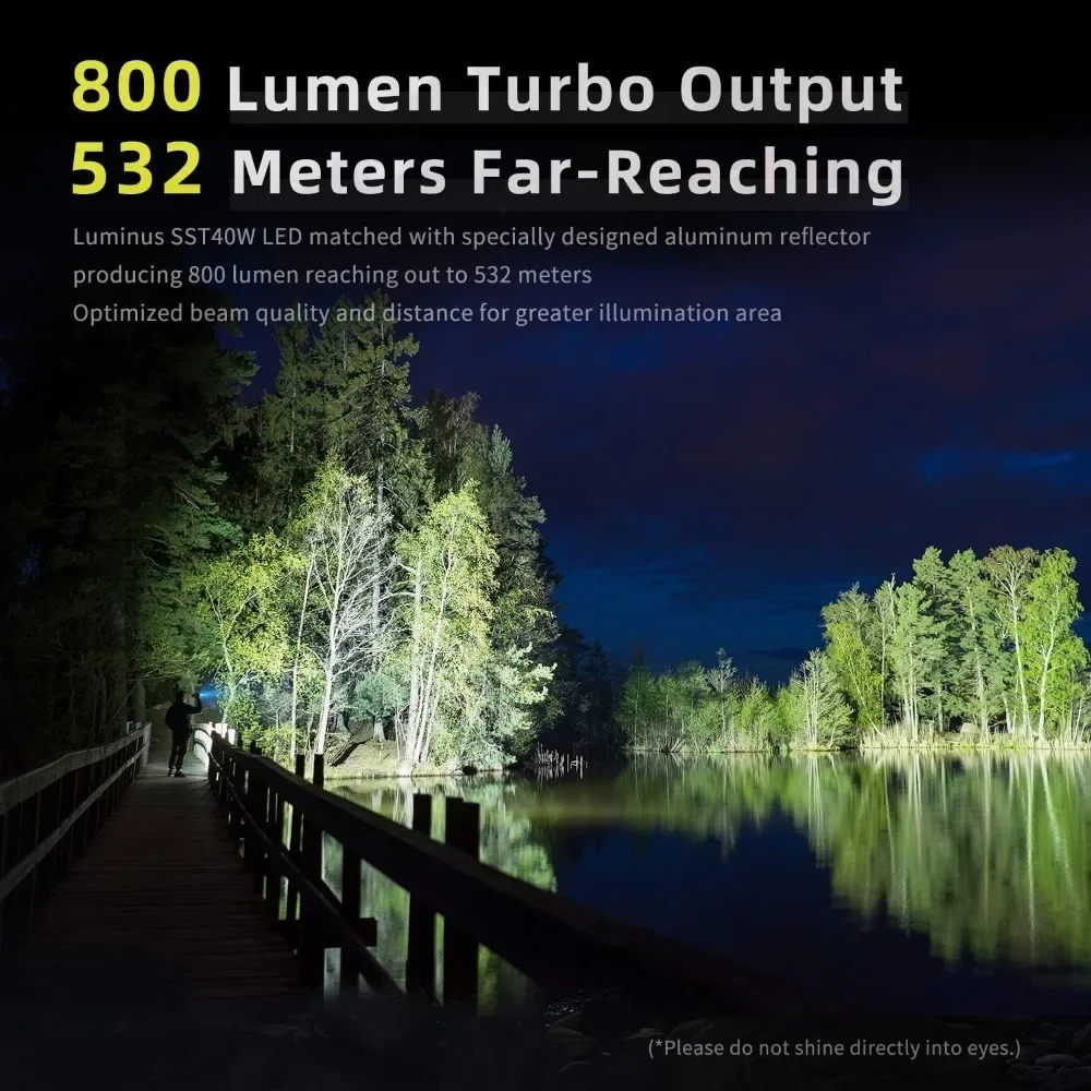 Klarus RS10 ไฟฉาย LED แบบชาร์จไฟได้ 800LM แสงกลางแจ้งที่มีประสิทธิภาพพร้อม PowerBank 8000mAh สําหรับตั้งแคมป์เดินป่าป้องกันตัวเอง