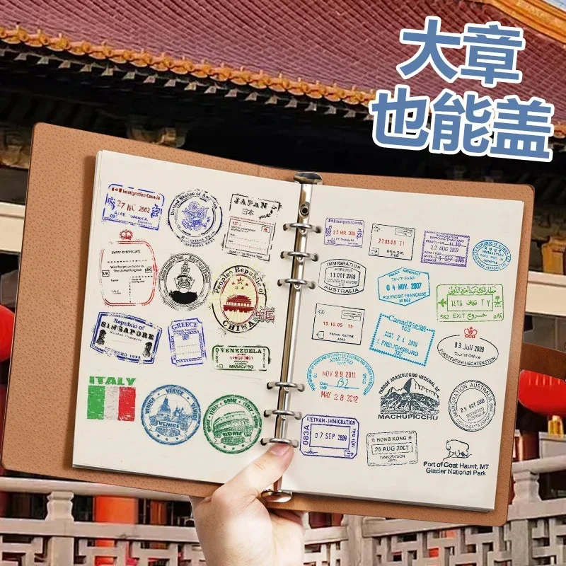 Picture 6: Chinese Style Notebook A5 B5 Beautiful Commemorative Stamp Card Book Blank Inside Pages