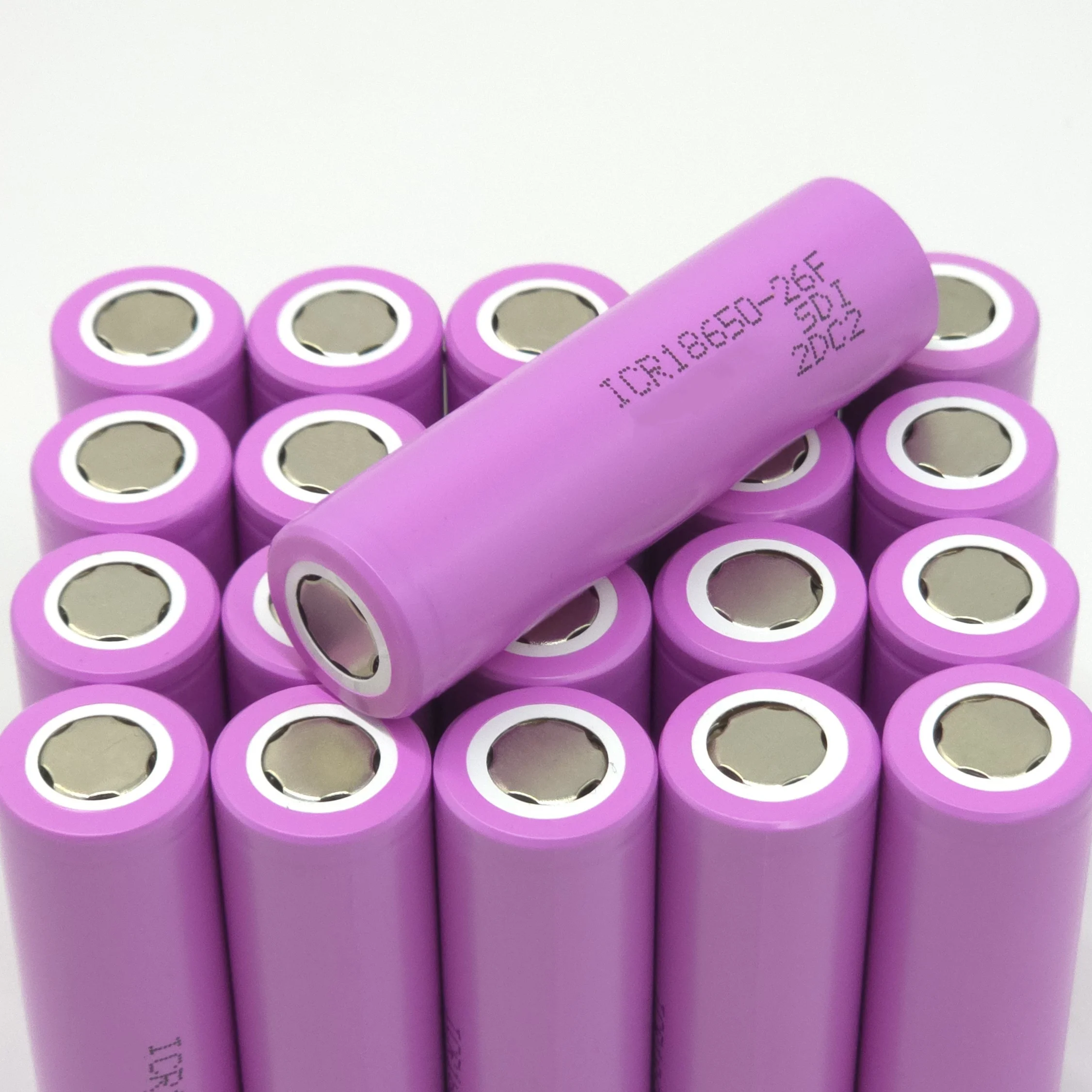 Batteria ricaricabile agli ioni di litio 18650 2600 mAh 3,7 V (26F) - per Power Bank, torcia elettrica, progetti fai da te, utensili elettrici, luci a LED