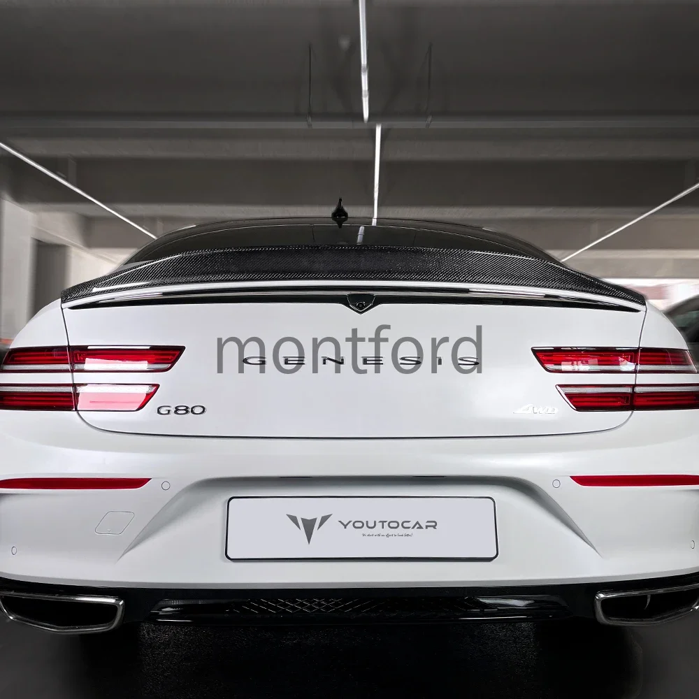 

Спойлер для Hyundai Genesis G80 2021-2025, высокое качество, заднее крыло из углеродного волокна, спортивный спойлер, комплект кузова, аксессуары
