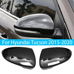 For Hyundai Tucson 2015-2020 2016 2017 2018 2019 Car Rearview Side Mirror Cover Wing Cap Exterior Door Rear View Case Trim Frame