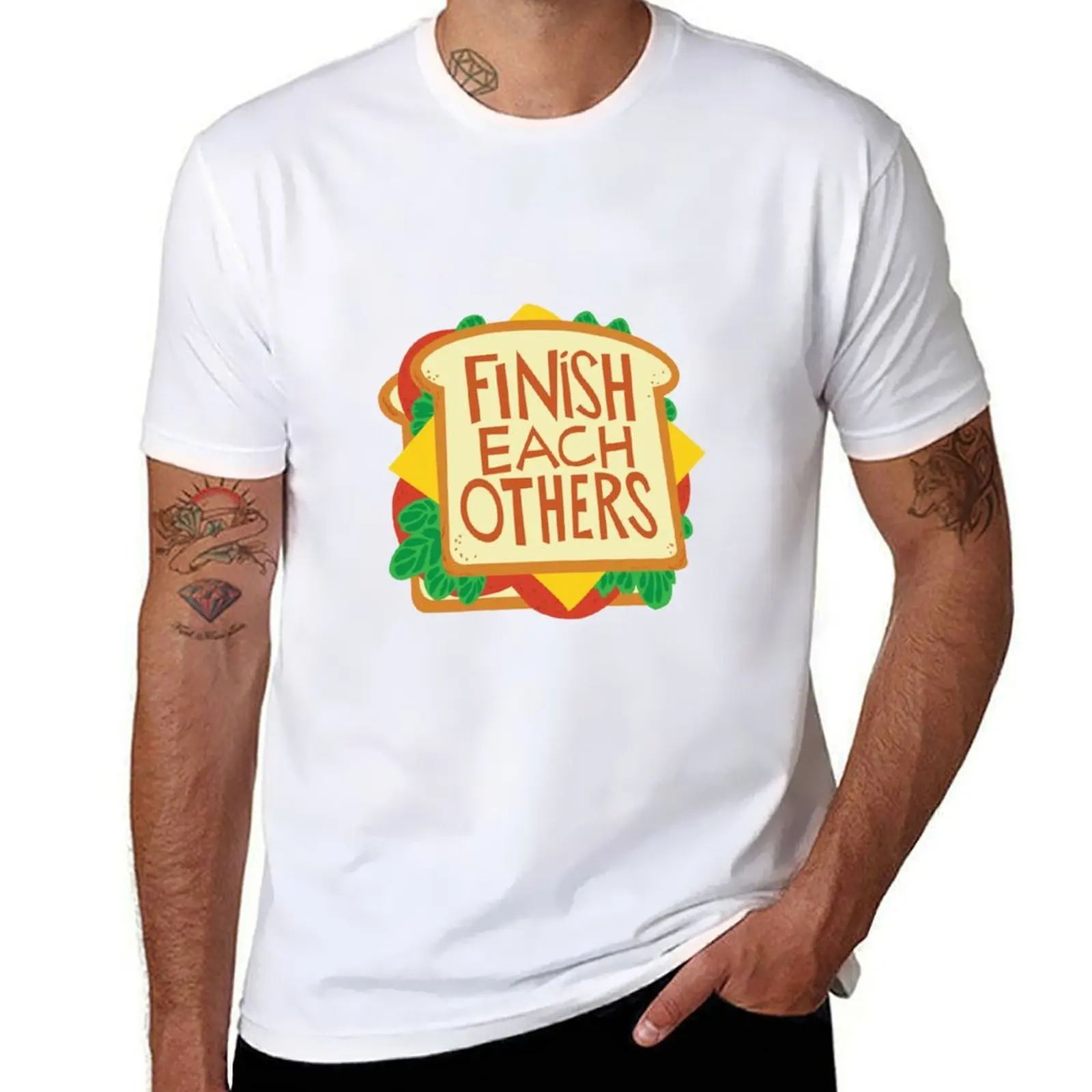 

We finish each others SANDWICHES!! T-Shirt t shirts for man cotton t shirt man luxury T-Shirt