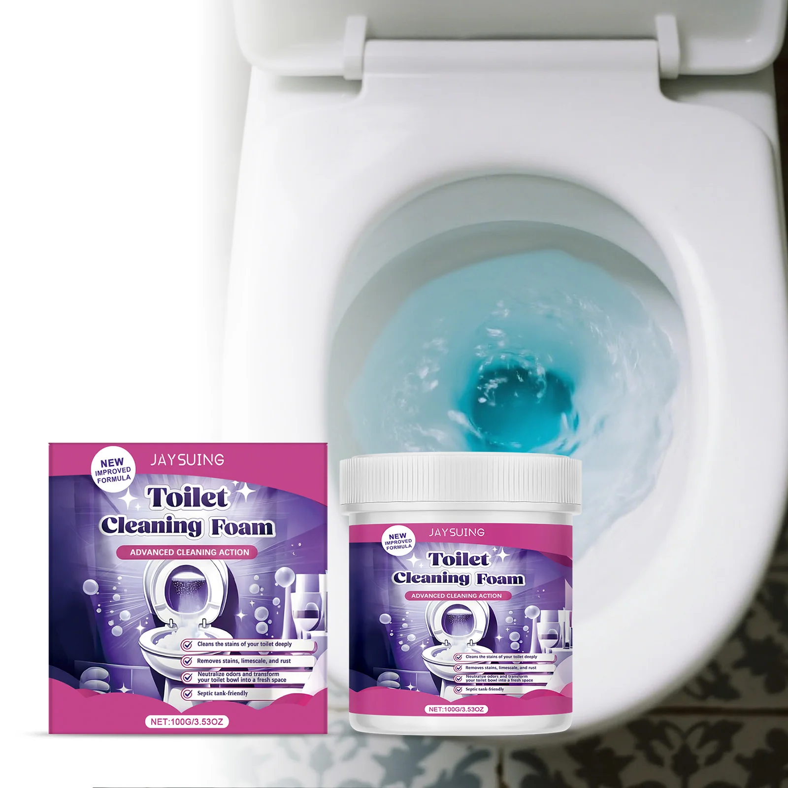 Toilet Bowl Cleaner Powder Dissolve Stubborn Grime Fresh Fragrance Simplify Daily Toilet Maintenance Household Sanitary Cleaning