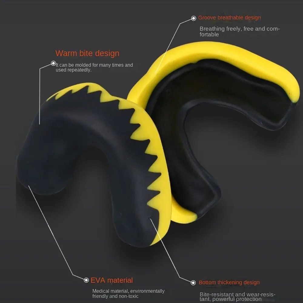 Durable Safety Mouth Guard EVA Color Contrast Teeth Protector Mouthguard Thai Boxing