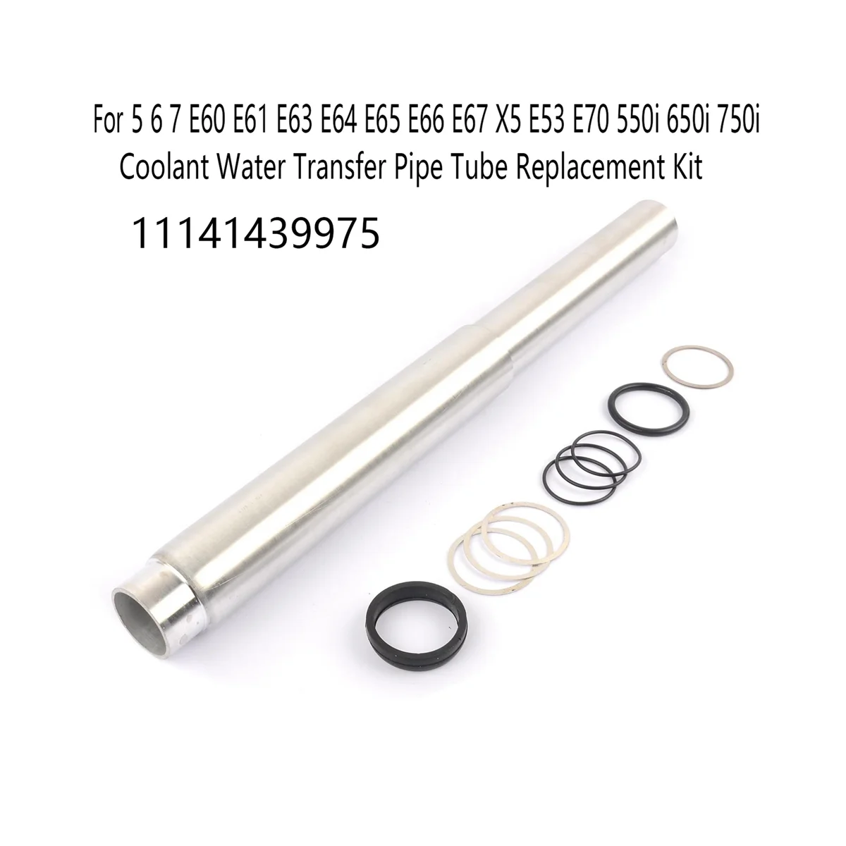 Kit de remplacement de tube de tuyau de transfert d'eau de liquide de refroidissement, BMW E60, E64, E65, E66, E67, X5, E53, E70, N62, NPowered N 11141439975