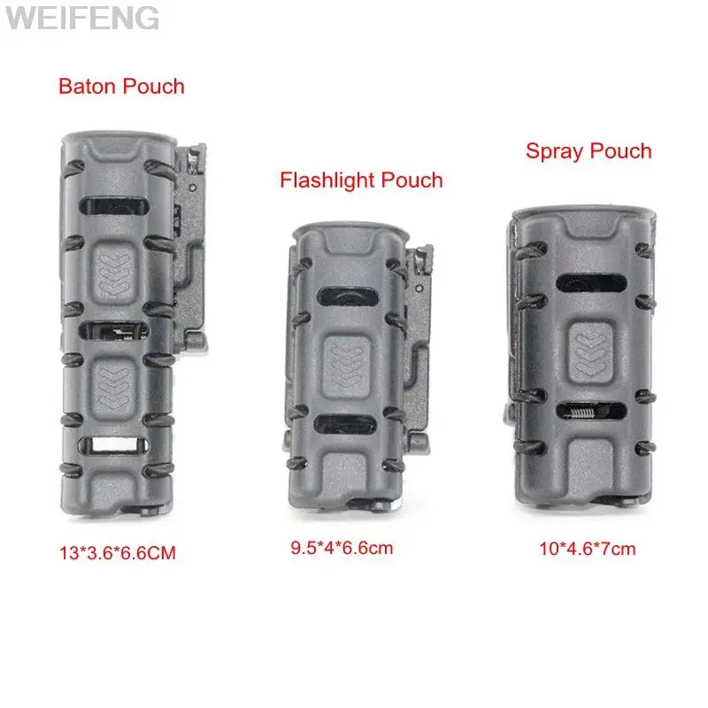 Étui De Lampe Tactique Molle Avec Clip Rotatif Et Ceinture – ACEXIER, Noir, Nylon