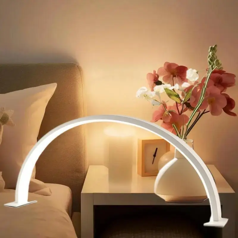 Beauty Salon U-Shaped Led Desk Lamp Semi Monthly Lighting Fixture Eye Protection Tricolor Dimming Beauty Nail Supplement Light