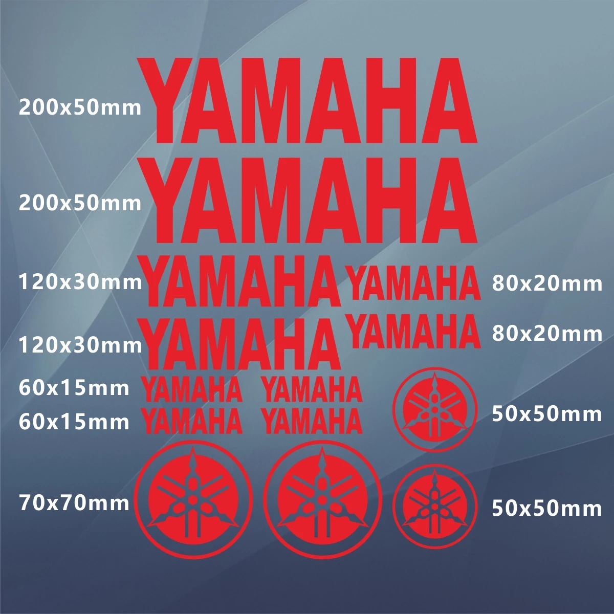 مجموعة ملصقات شعار خوذة الدراجة النارية من ياماها #4
