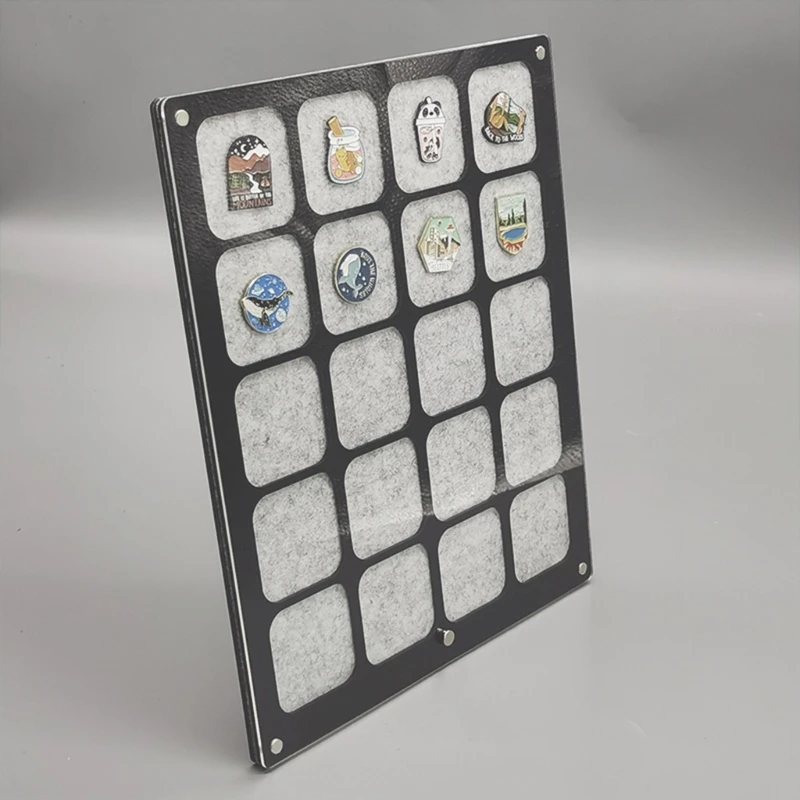 Pin Display Case Acrylic Brooch Pin Collections Display Organizers for Medals Jewelry Pin Collections Holder Tabletop & Wall