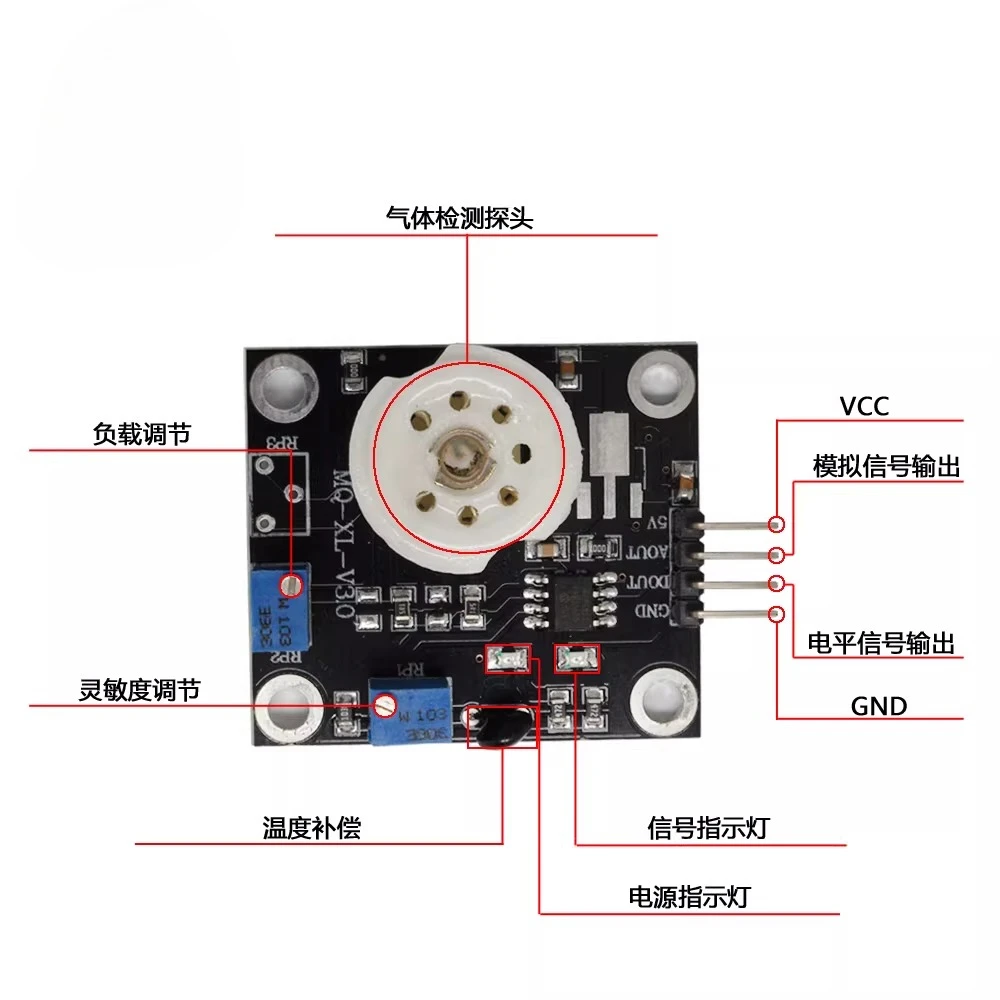 MQ7 Carbon Monoxide Sensor Module CO Gas Monitoring Qualitative Detection High Sensitivity and High Quality