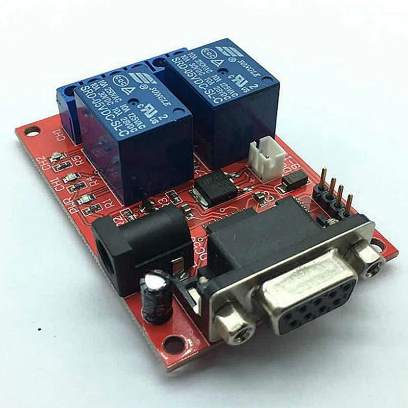 SR-104A Serial Port Control 2 Relay Modules, Delay Relay, Single-Chip Controller, Finished Board