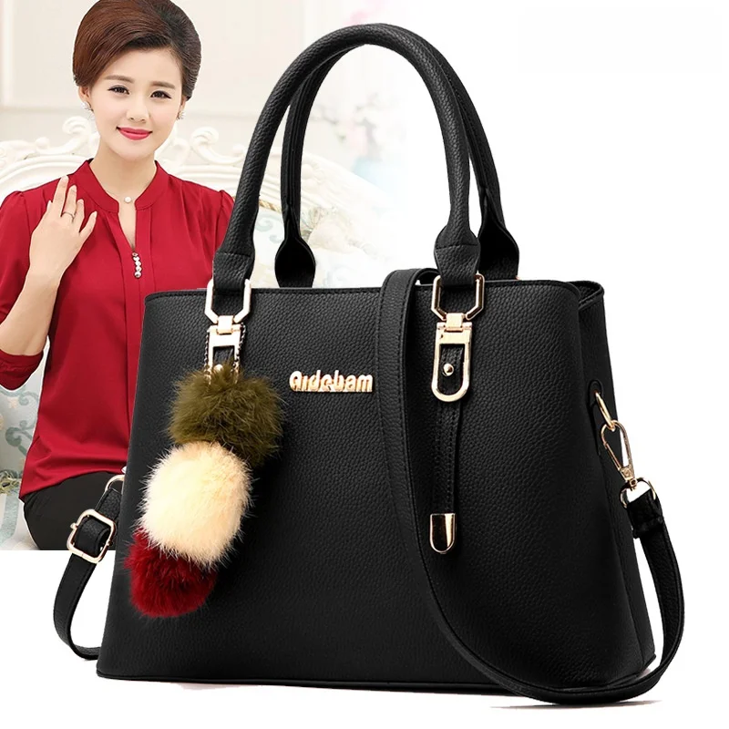 

Simple Soft Leather Women's Handbag Fall Winter New Sle oulder Bag Crossbody Bag for Mom Match All Medium Size Home Year Bag