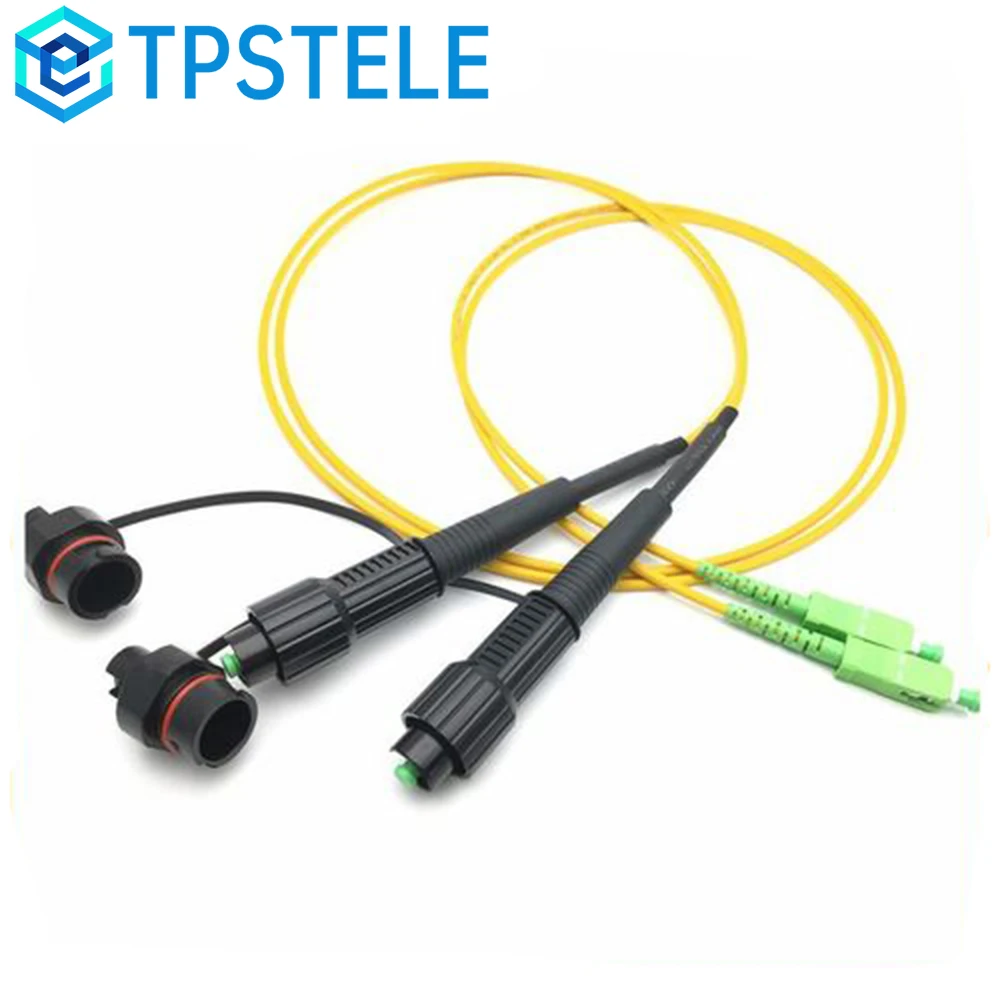 10PCS IP67 Waterproof Optitap Mini SC/APC Fiber Optic Patch Cord 1 Meter Yellow LSZH Compatible With Corning or Huawei