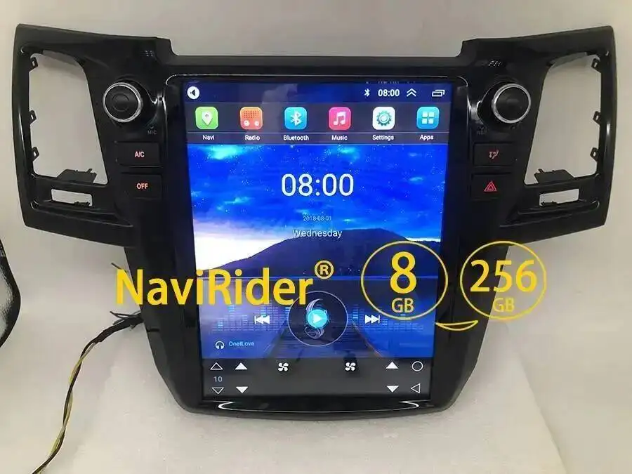 Vertikaler Bildschirm GPS CarPlay Audio Multimedia Video Player Navigation Autoradio für Toyota Fortuner Hilux Revo 2005-2014 Android – Detail 8