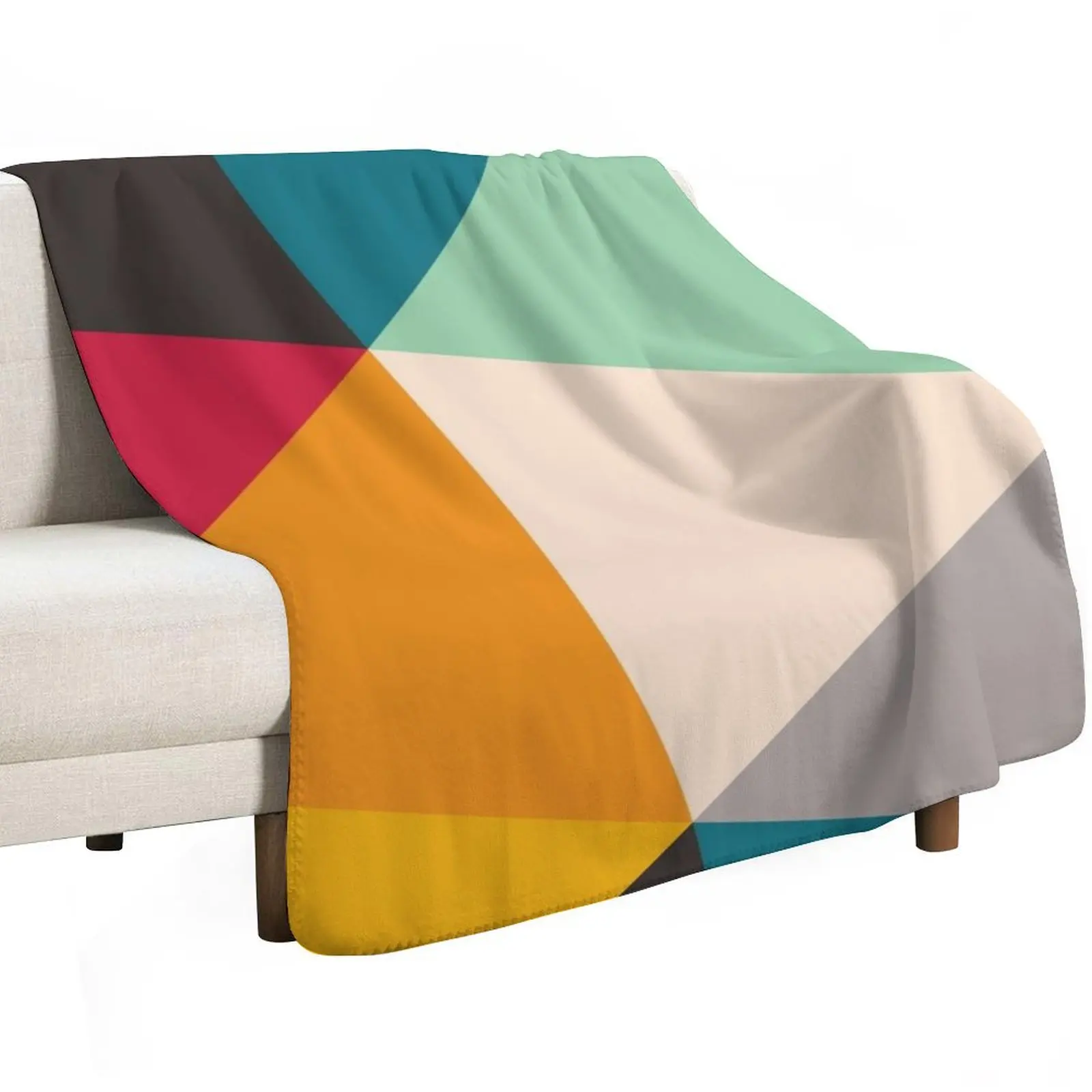 Colourful Geometric Triangles (2012) Throw Blanket Fashion Sofas Baby Heavy Decorative Sofa Polar Plaid Blankets