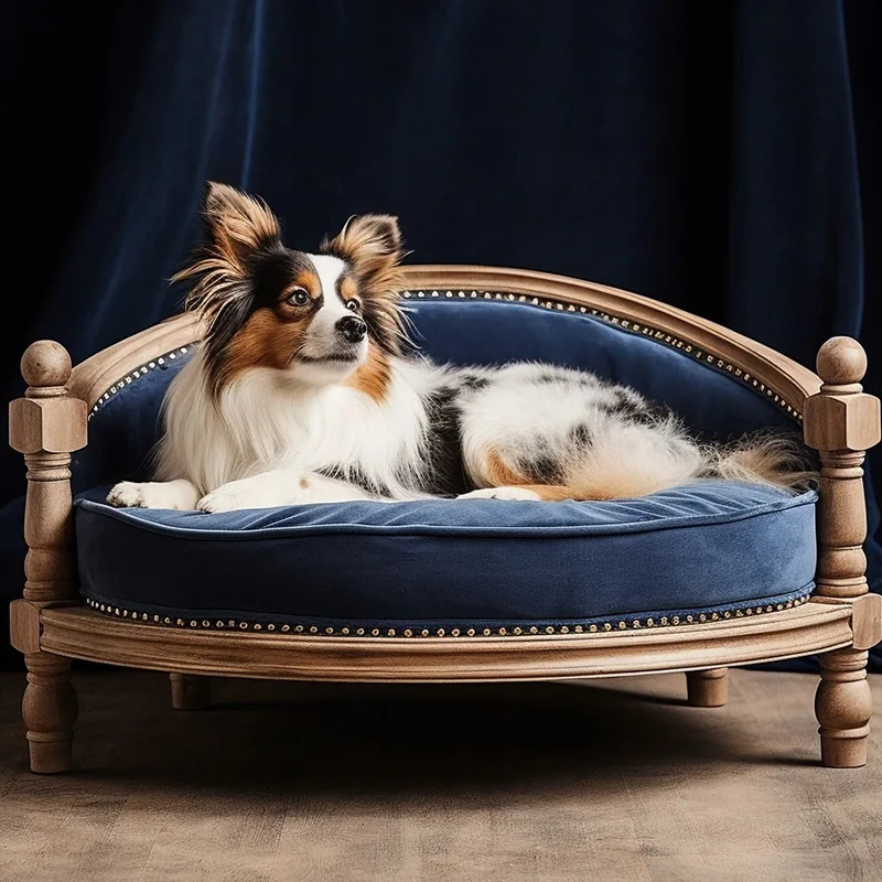 2024 Best Seller Luxury Memory Foam Dog Bed, Waterproof Wooden Pet Sofa Bed,  OEM Direct Manufacturer