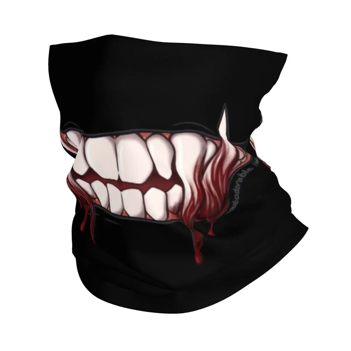 

Custom Bloody Vampire Monster Fangs Bandana Neck Gaiter UV Protection Face Scarf Cover Men Women Spooky Demon Headwear Tube