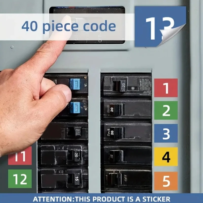  10Pcs Waterproof Switchboard Labels For Factory And Home Power Distribution Box