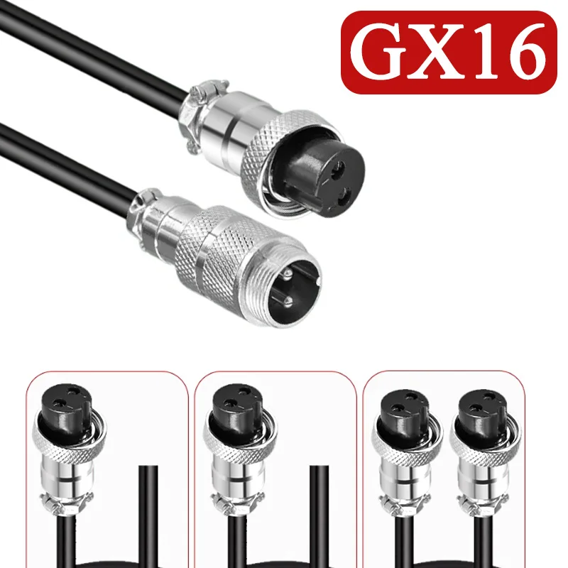 GX16 Aviation Connector with Shielded Wire 2/3/5/6/7/8/9/10 Pin Industrial Grade GX16 Plug Socket Connectors Cable for Equipment
