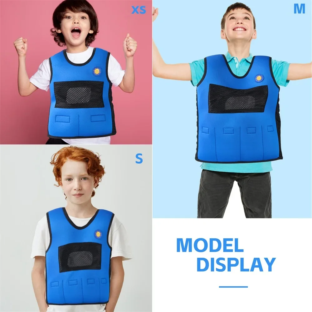 Adjustable Weights Vest for Kids Comfort Breathable Relieve Stress Vest Emotional Relief Vest for Children Boys and Girls