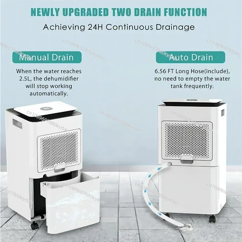 12L/day portable air dehumidifier fan with Wifi doodle smart app control home dehumidifier