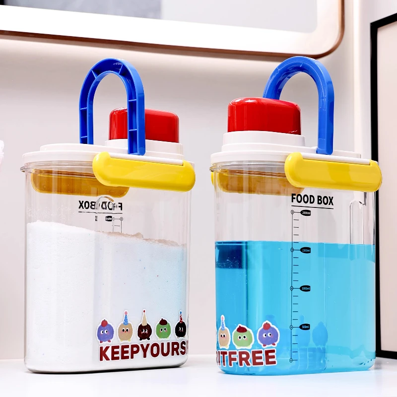 

Laundry detergent storage box for household use