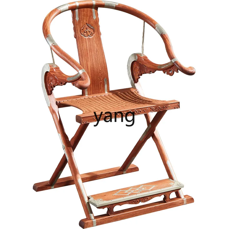 

YJQ red sandalwood chair antique folding rosewood furniture casual Chinese chair