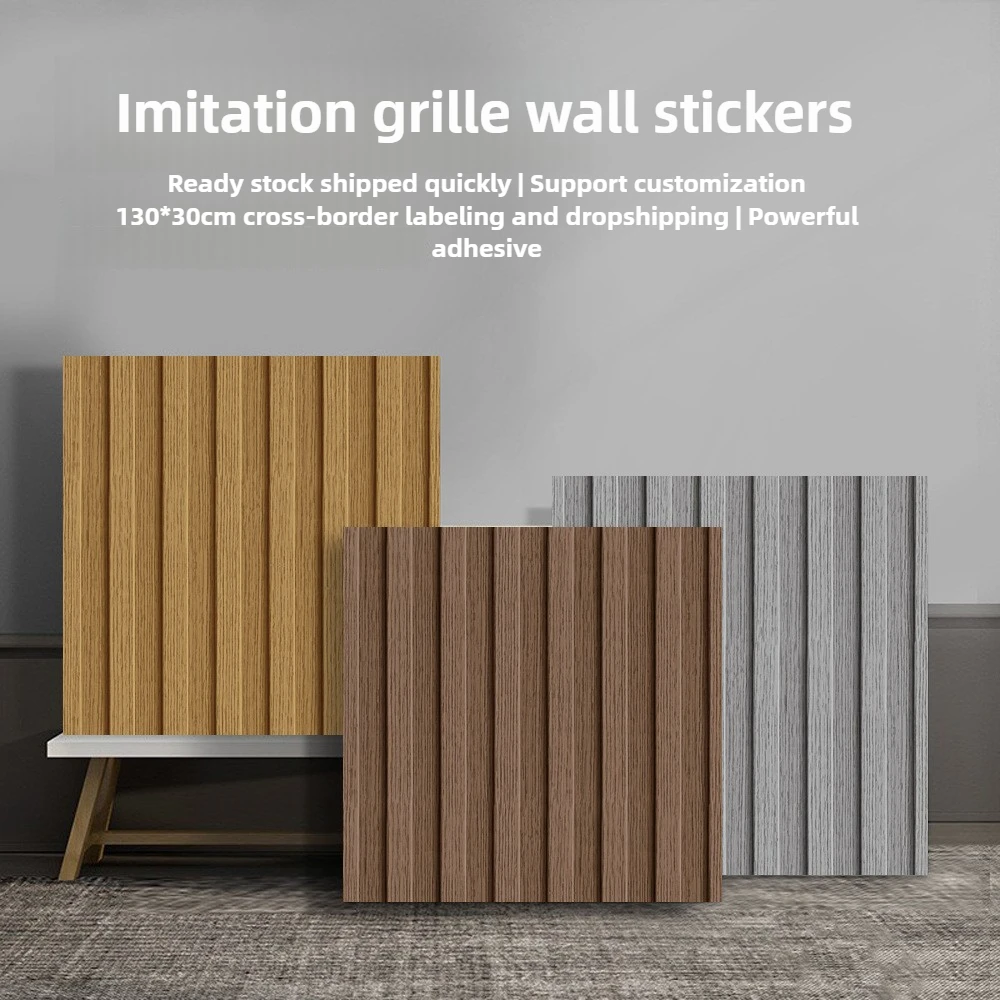 

Наклейки Autoadhesivos 3D 30x30cm Papel Tapiz Madera Listón, Pegatina de Pared Impermeable Antihumedad, para Sala Dormitorio