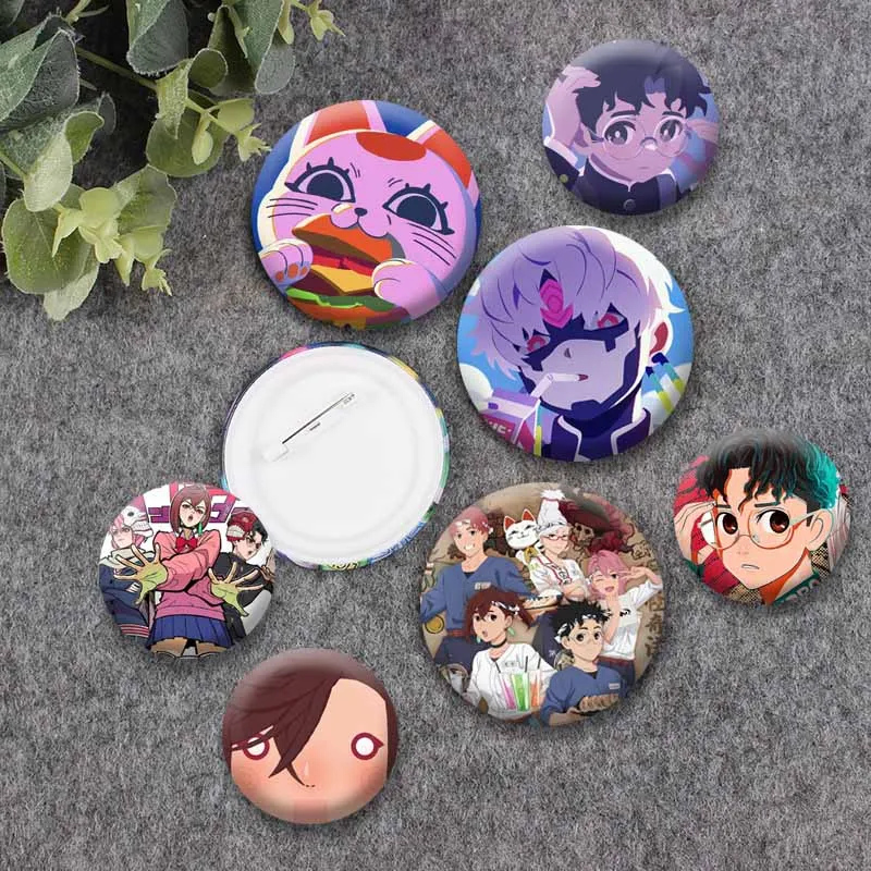 Anime DAN DA DAN Enamel Brooch Cartoon Momo Ken Takakura Aira Seiko Lapel Badge Cosplay Jewelry Pins Bag Hat Accessories Gifts