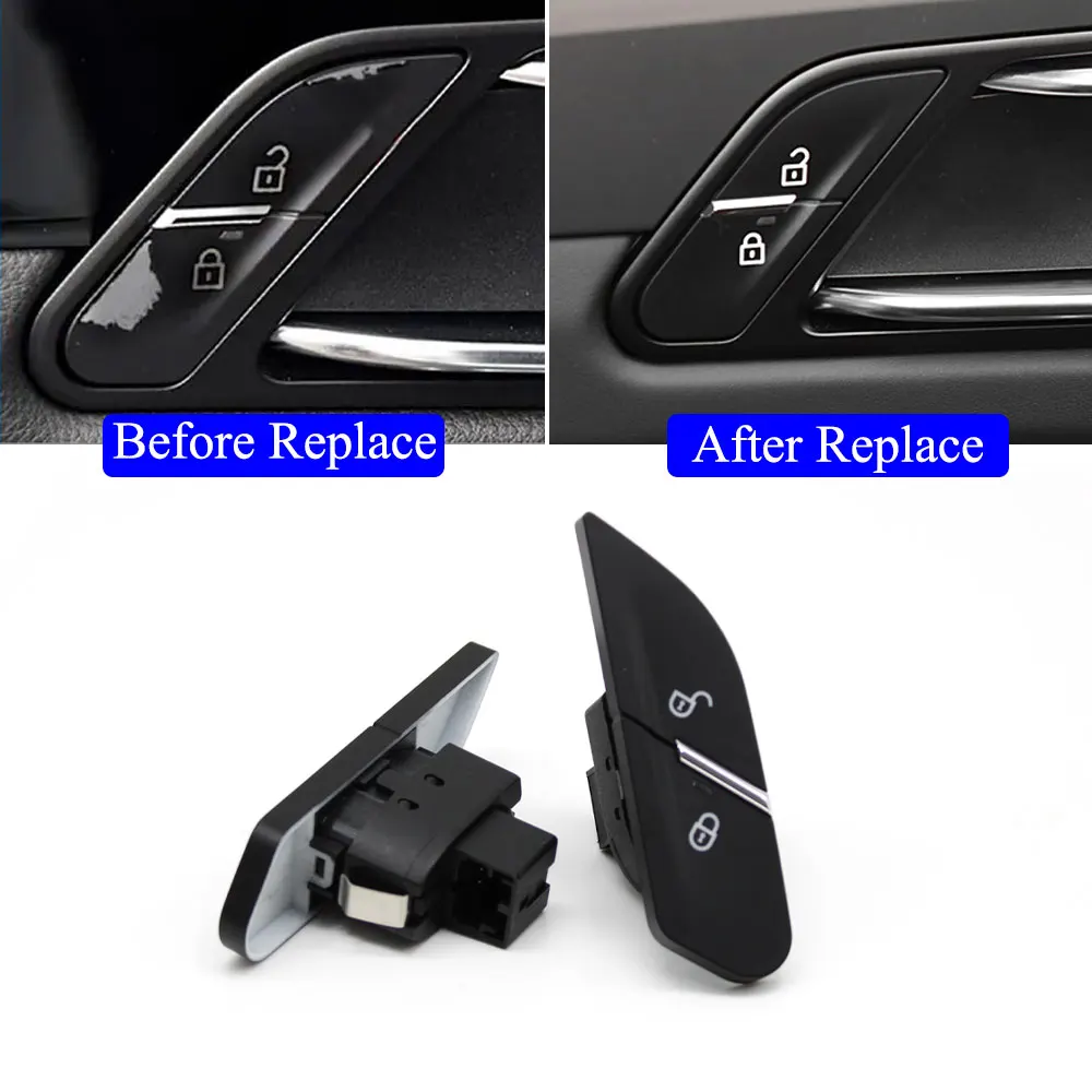 Car Interior Left Right Control Door Lock Unlock Switch button For Porsche Macan 95B 95B-2 2014-2024 95B962125 95B962126B