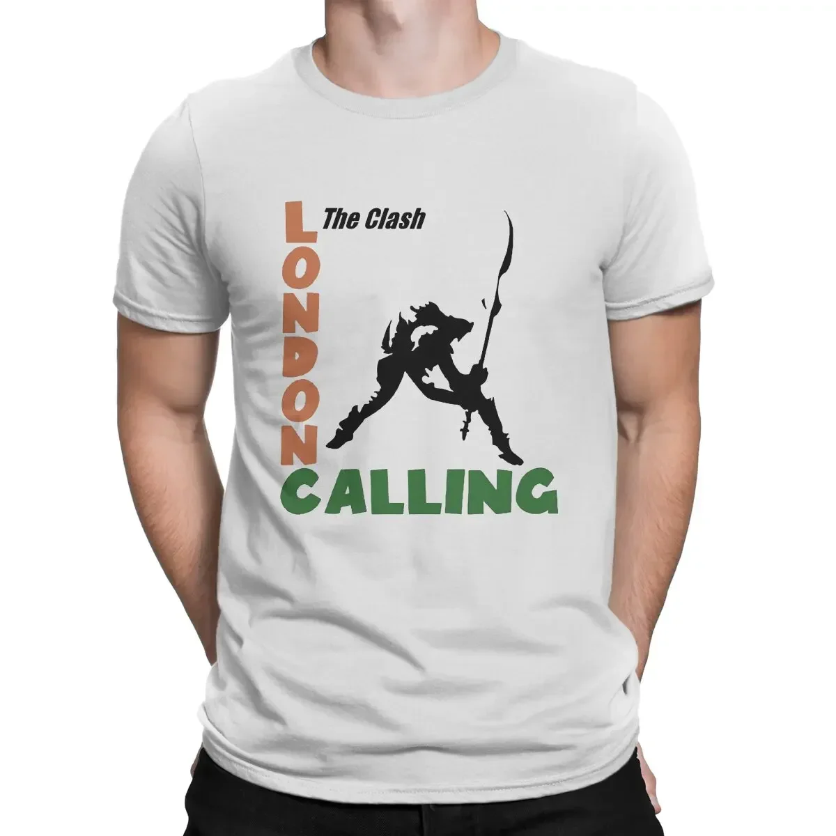 London Calling Men T Shirts T-The Clashs Novelty Tees Short Sleeve Round Collar T-Shirt Cotton Classic Tops