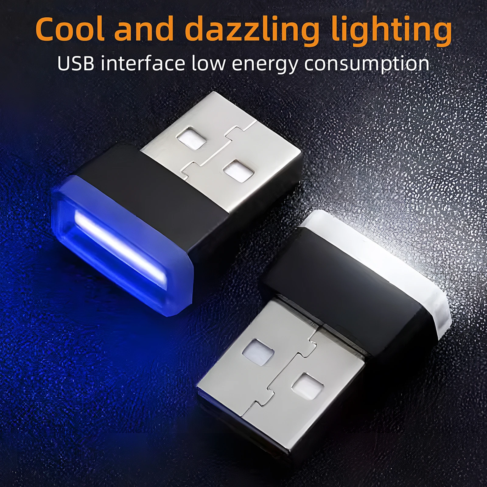 1 Pcs USB LED Car Interior Atmosphere Lamp Plug-in USB Decor Portable Auto Lighting Universal Interior Accessories for Most Cars